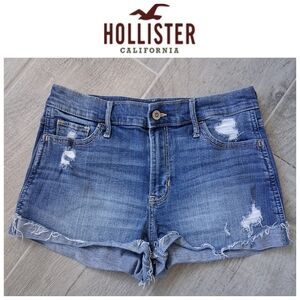 Hollister High Rise Distressed Denim Short-Short
